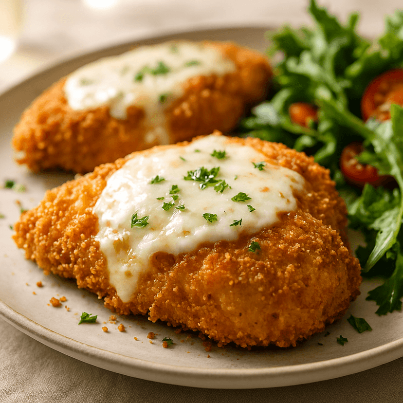 Crispy Buttermilk Chicken with Melty Mozzarella image