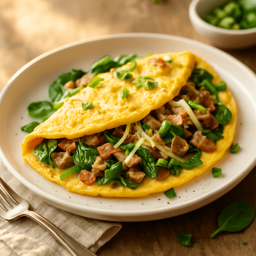 Protein-Packed Turkey Bacon Omelette
