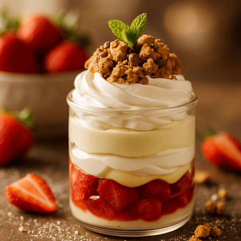 Berry Cobbler Pastry with Layered Creams