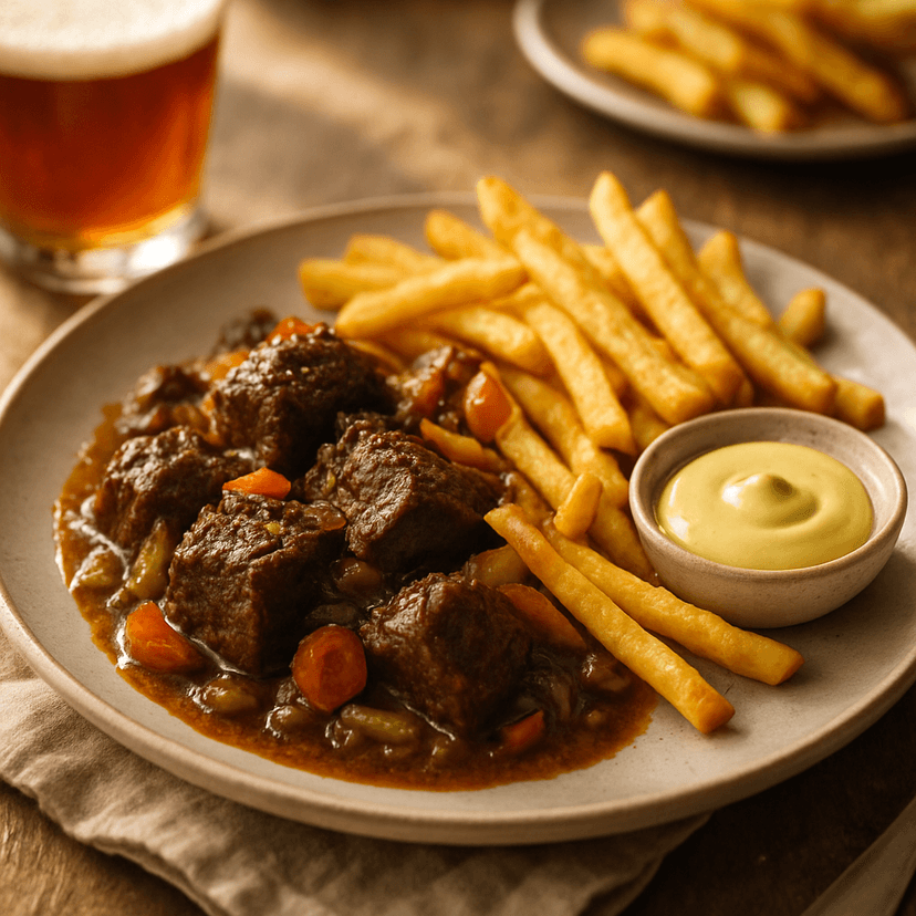 Belgian Beer-Braised Beef with Frites image