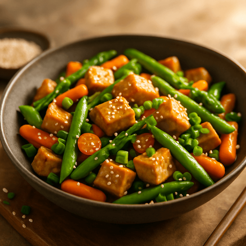 Sesame Ginger Tofu Stir-Fry image