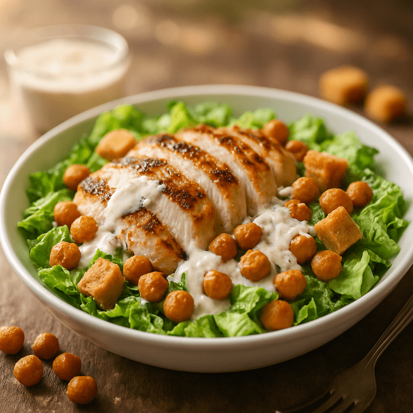 Roasted Chickpea Chicken Caesar Salad image