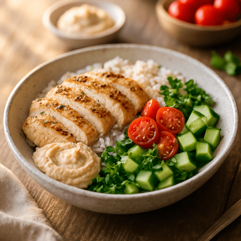 Greek Chicken & Rice Protein Bowl