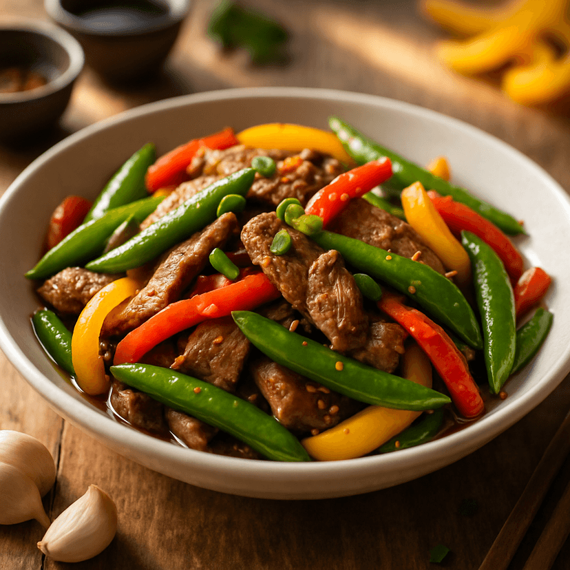 Lean Beef Stir Fry with Crisp Veggies image