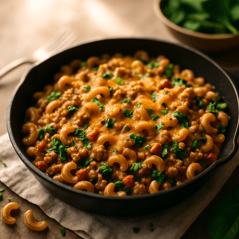Protein-Packed Turkey Skillet Pasta image