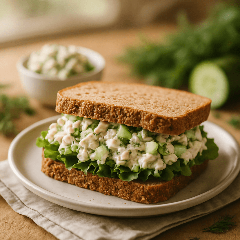 Refreshing Chicken Cucumber Dill Sandwich image