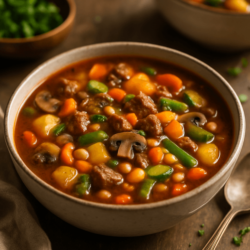 Hearty Beef and Vegetable Soup image