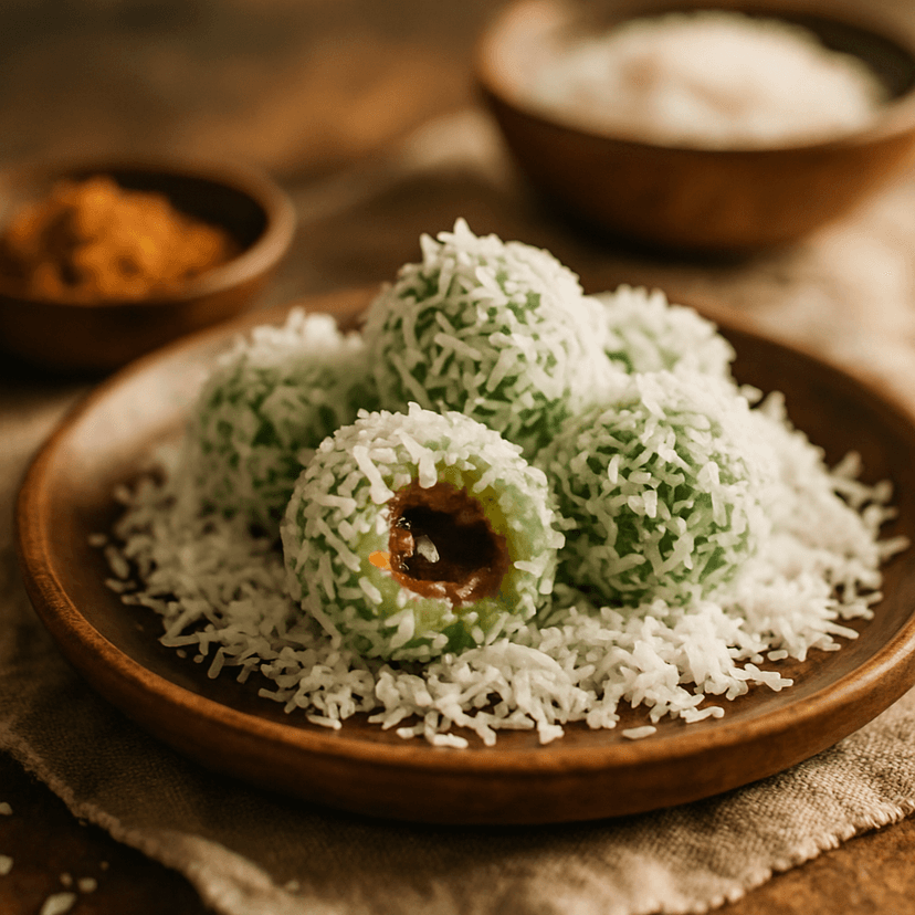 Simple Vegan Klepon with Palm Sugar image