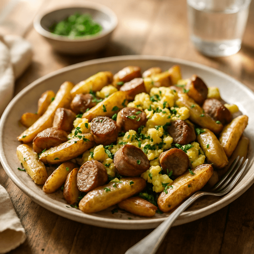 Hearty Bratwurst Fingerling Breakfast Hash image