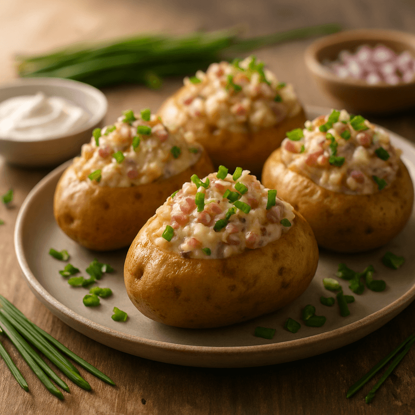 Healthy Bacon-Stuffed Jacket Potatoes image
