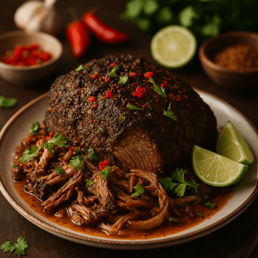 Smoked Huacatay Beef Shoulder with Aji Limo Lime Rub image
