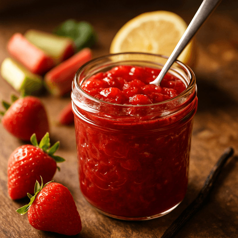 Vanilla Strawberry Rhubarb Jam image