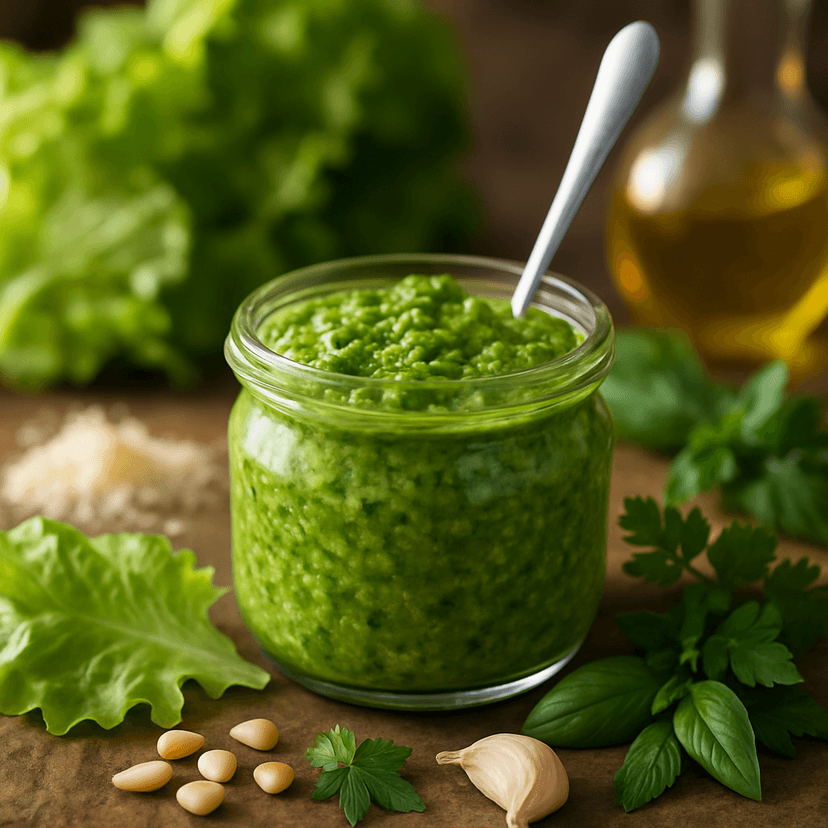 Fresh Lettuce Herb Pesto image