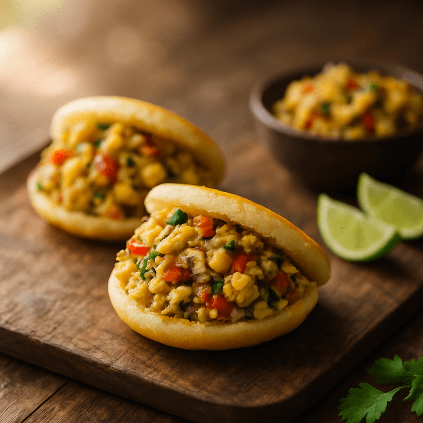 Venezuelan Arepas with Jamaican Ackee & Saltfish image