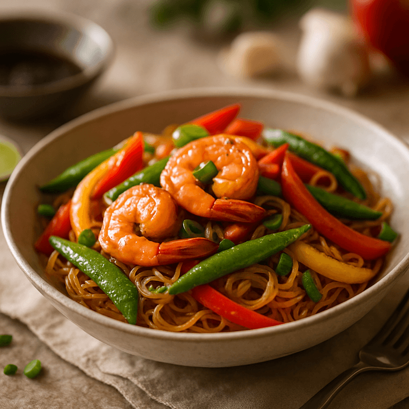 Spicy Shrimp Vermicelli Stir-Fry image