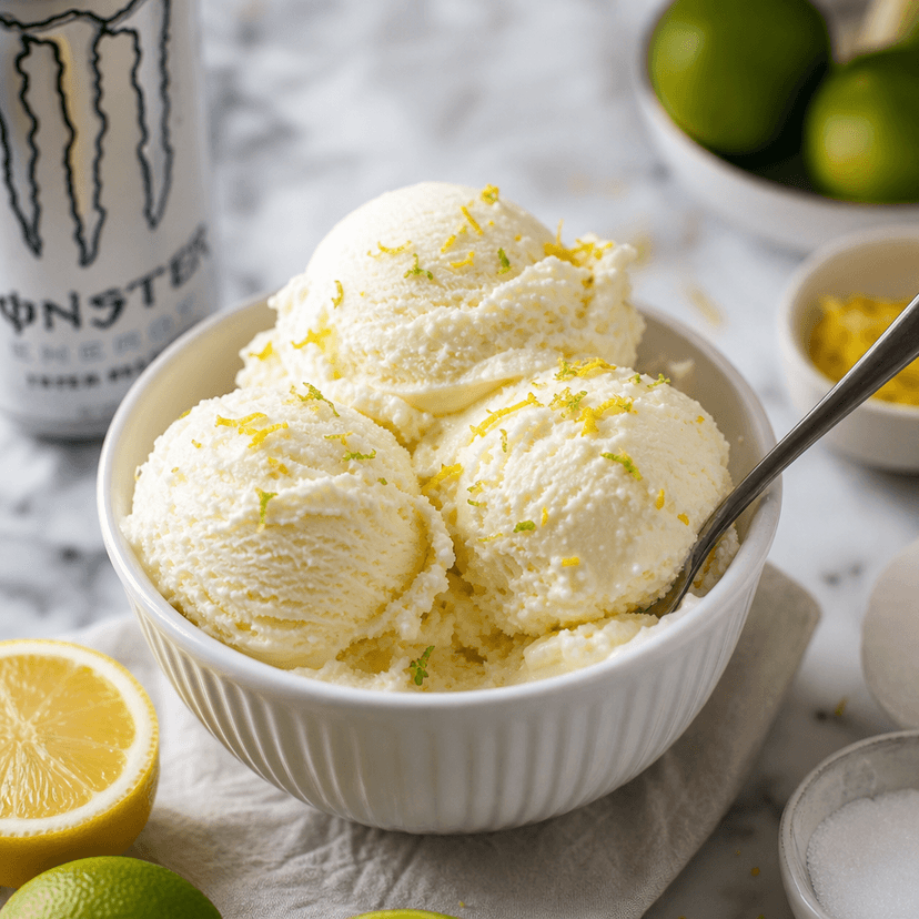 White Monster Energy Ice Cream image
