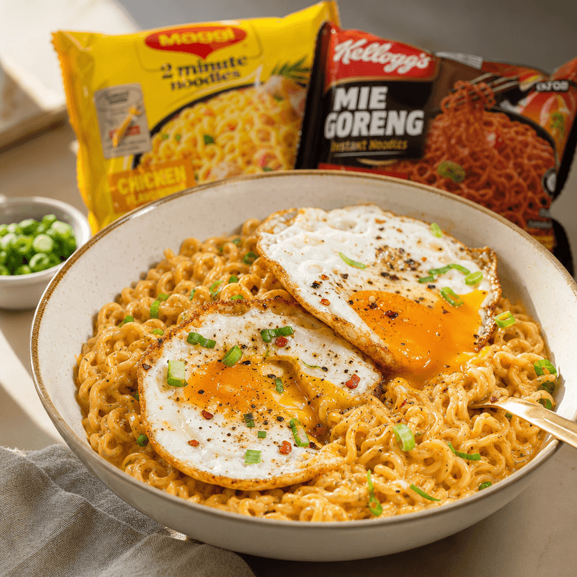 Creamy Spiced Egg Noodle Bowls image
