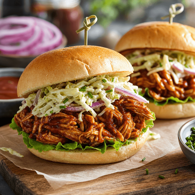 Tangy Maple BBQ Chicken Buns