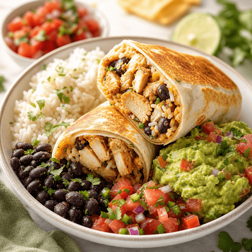 Crispy Chicken Burrito Bowls