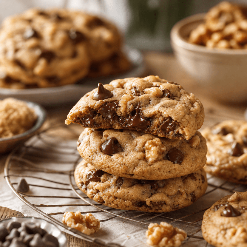 Chewy Walnut Chocolate Chip Cookies image