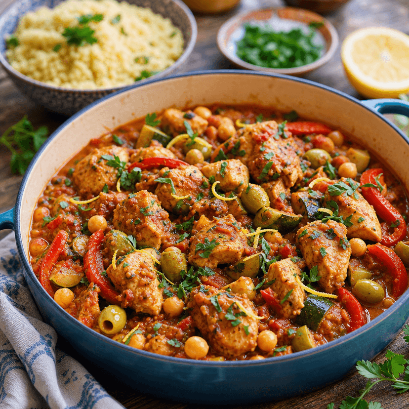 MEALS IN MINUTES Moroccan Chicken Casserole image