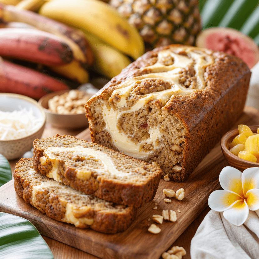 Hawaii Banana Bread Cheesecake Swirl image