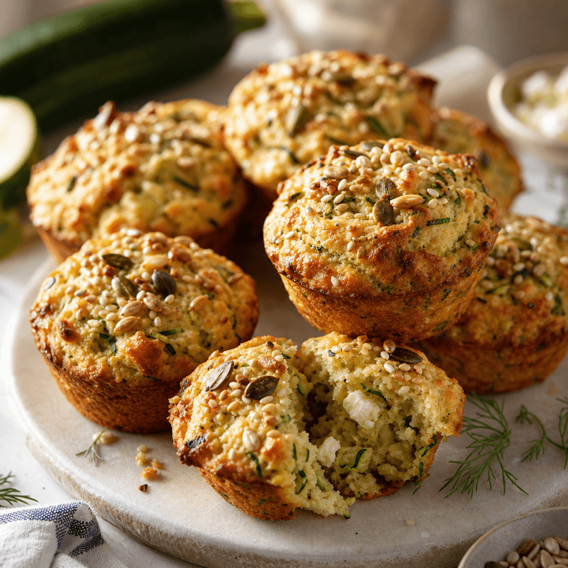 Courgette Feta Seeded Muffins image