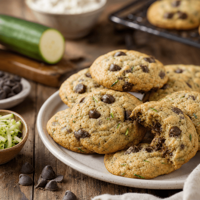 Soft Courgette Chocolate Chip Cookies image