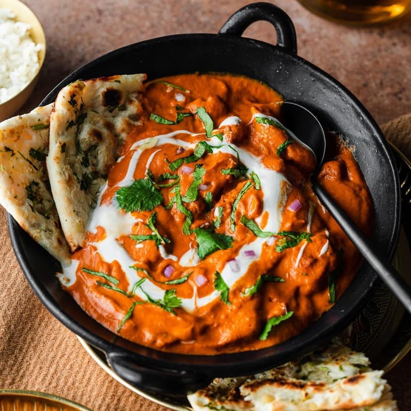 Silky Butter Chicken with Warm Naan image