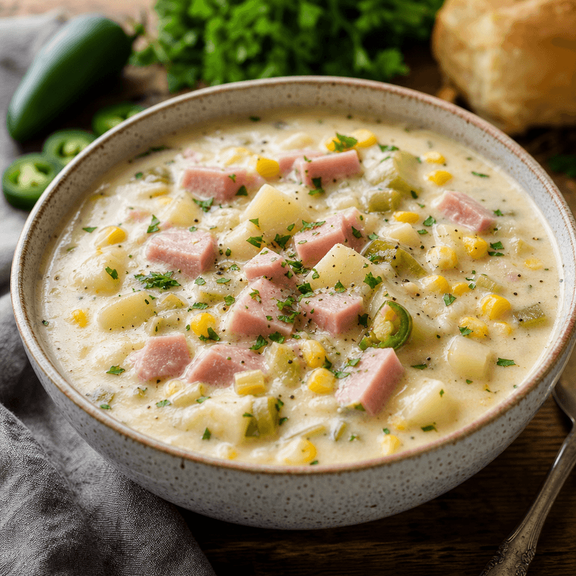 Creamy Ham Jalapeño Chowder image