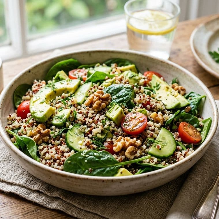 Nourishing Quinoa and Spinach Salad image