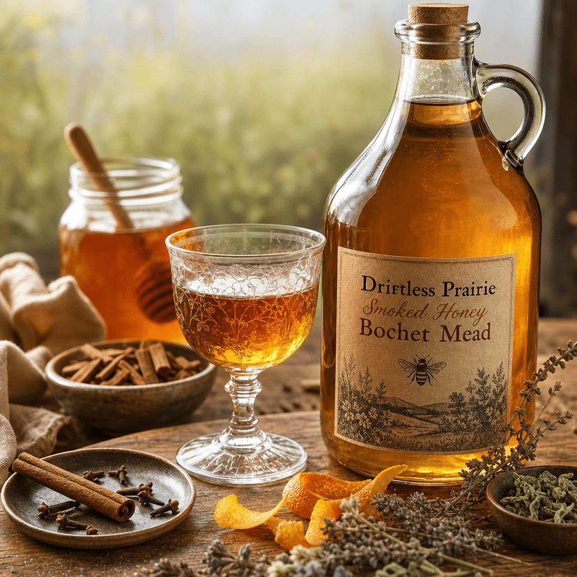 Driftless Prairie Smoked Honey Bochet Mead