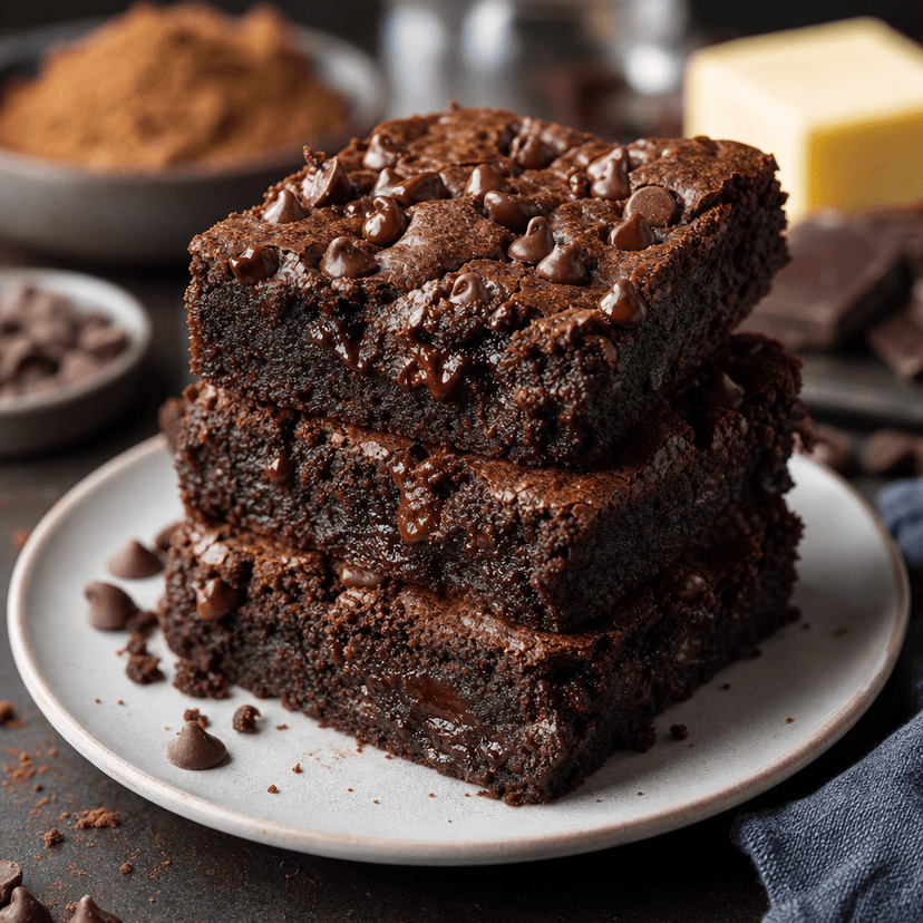 Midnight Gooey Fudge Brownies