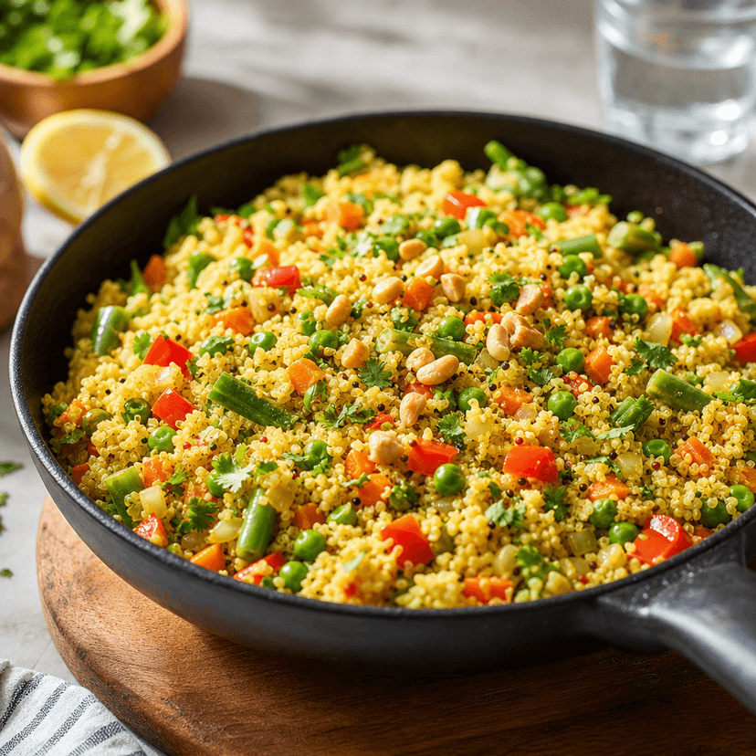 Vegetable Oats Upma Skillet image