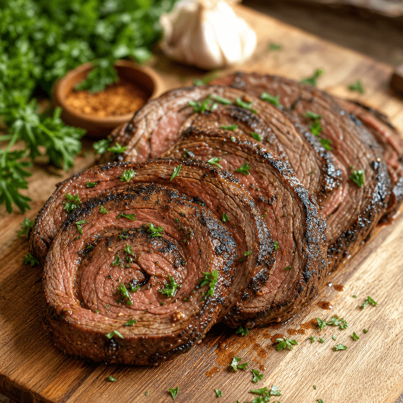 Wagon Wheel Flank Steak (Competition-Style)