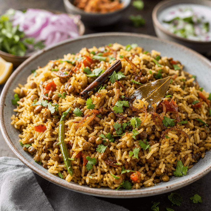 Aakha Masoor Dal Pulao image