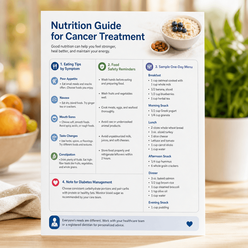 Hospital Nutrition Guide Handout image