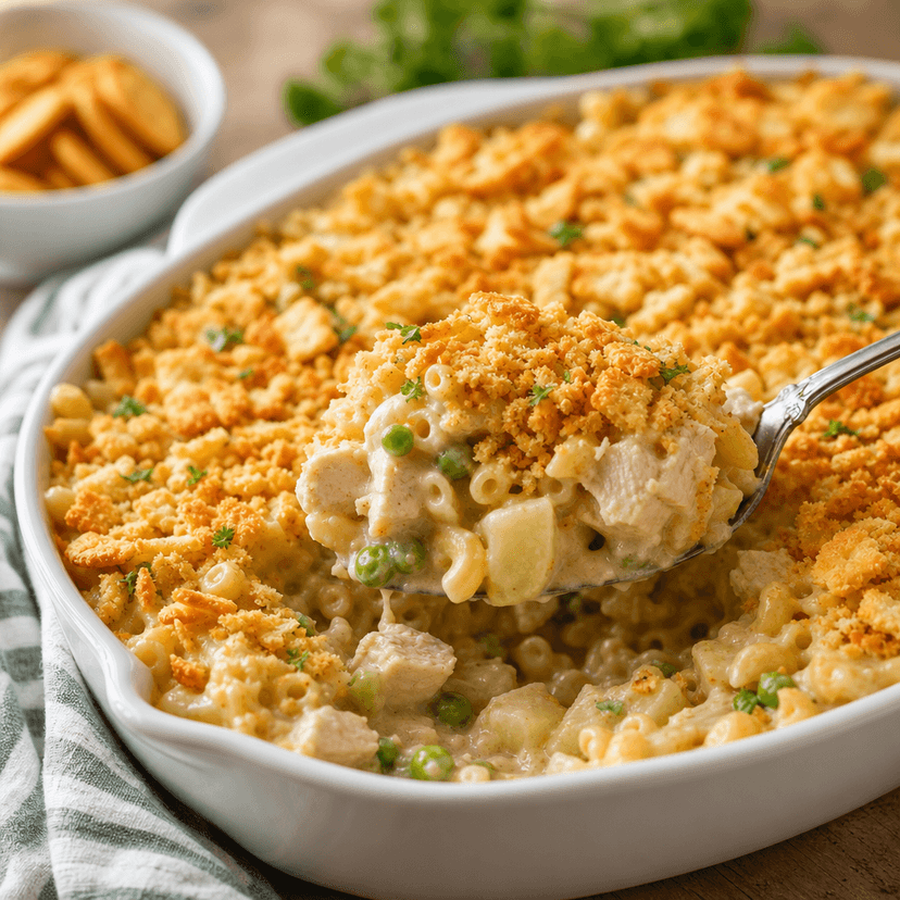 Creamy Chicken Mac Casserole image