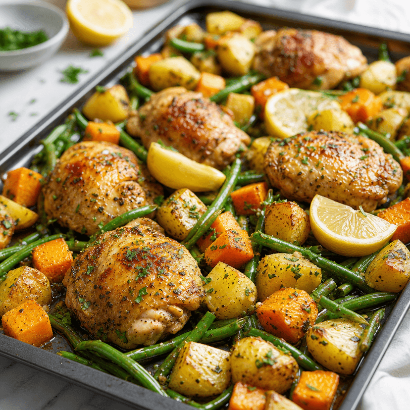 Lemon Herb Chicken Tray Bake image