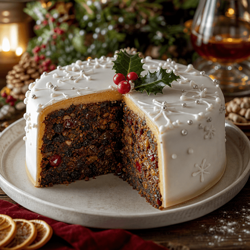 Classic English Christmas Fruit Cake image
