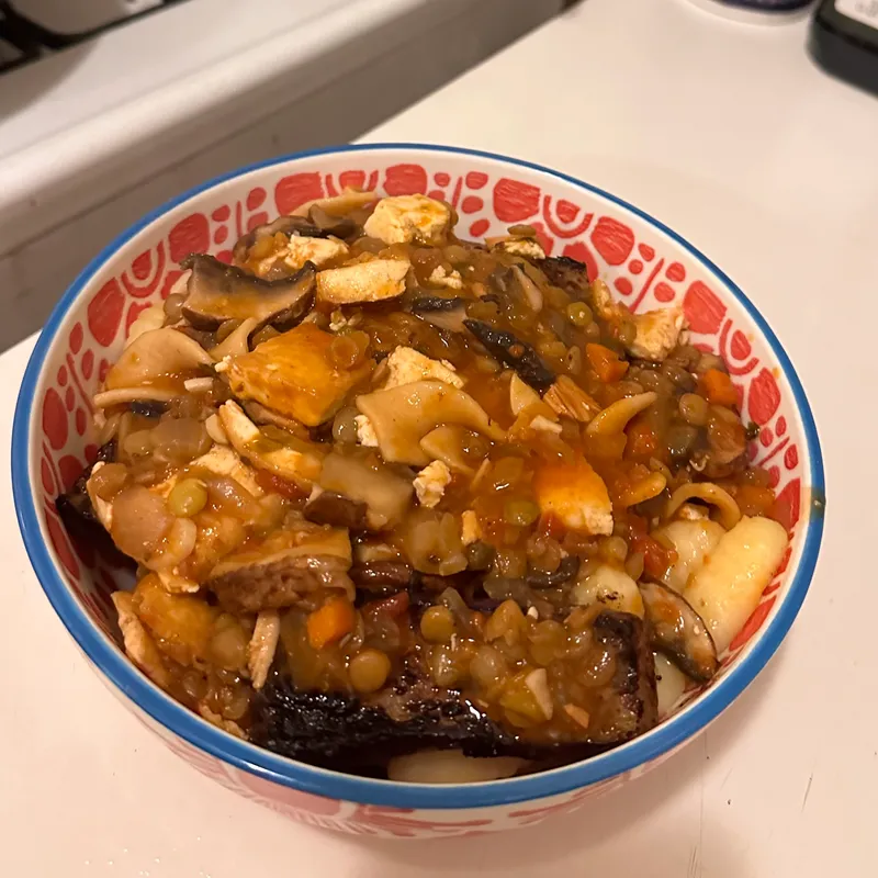 Miso-Glazed Gnocchi with Japanese Eggplant and Portobello Mushrooms image