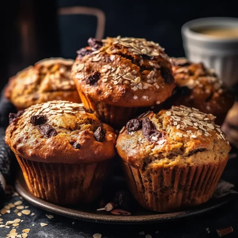 Spiced Date Oat Muffins