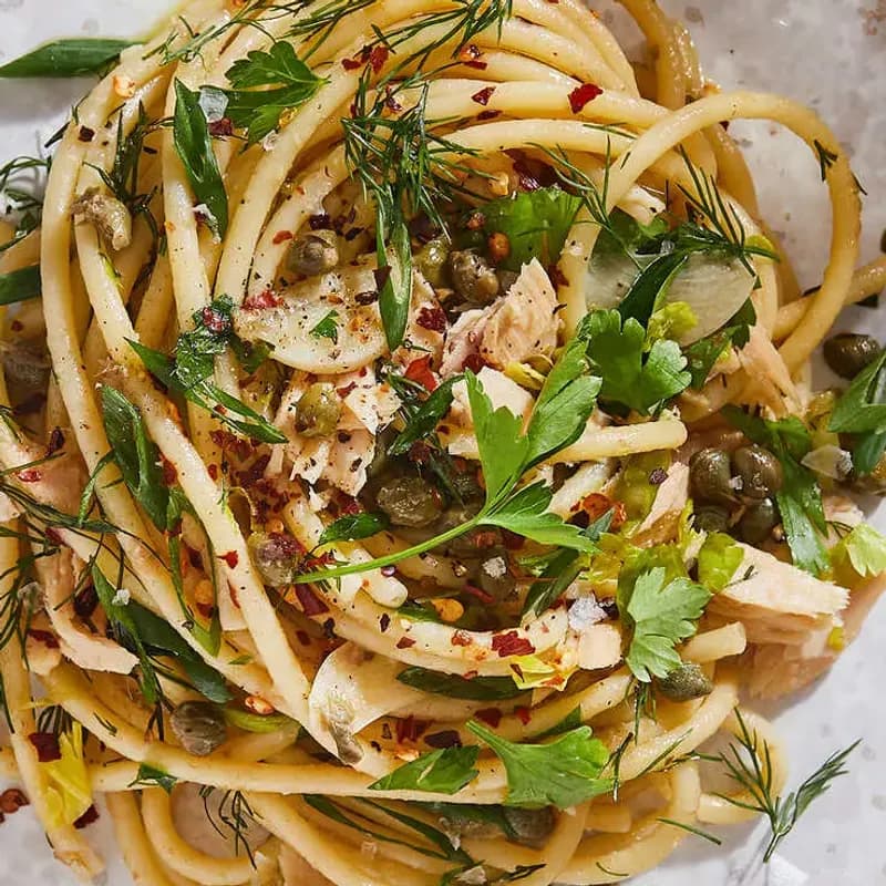 Mediterranean Tuna-Spaghetti Fusion