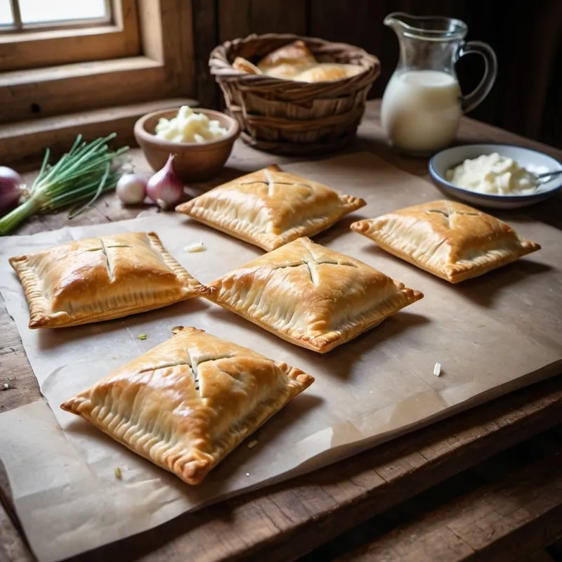 Savory Cheese and Onion Puff Pastries