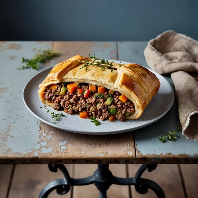 Rustic Minced Beef Wellington