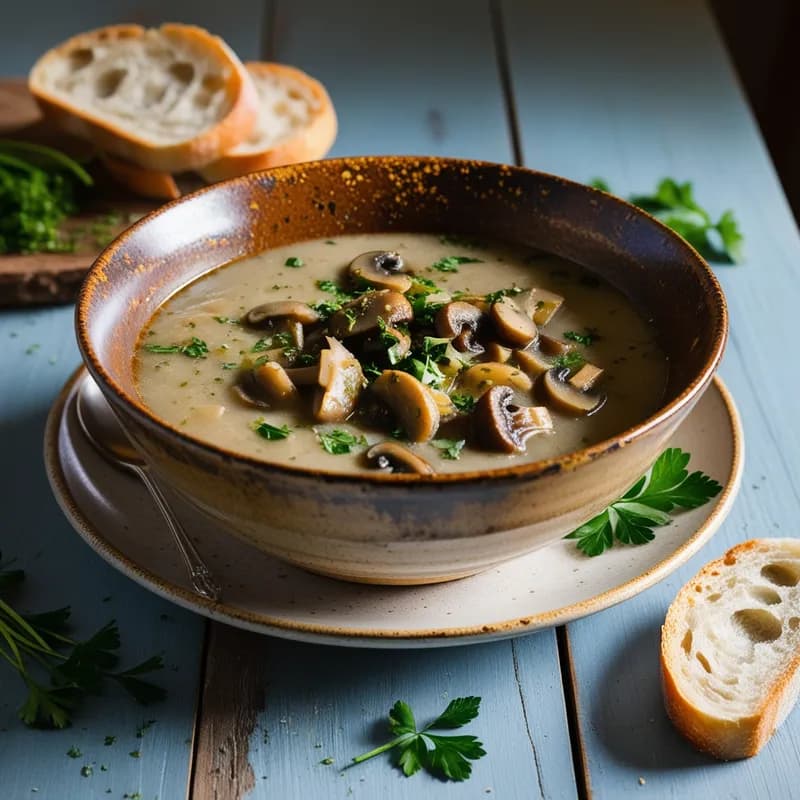 Heartwarming Hungarian Mushroom Soup image