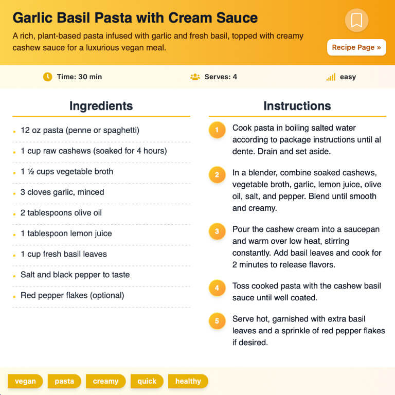 Recipe Output