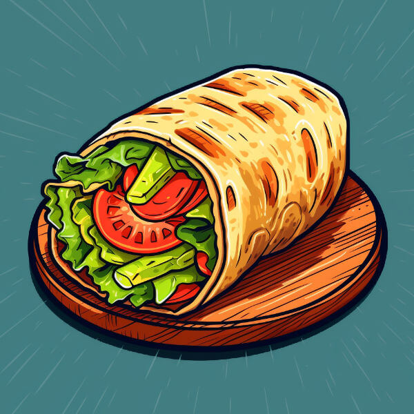 Egg and Vegetable Breakfast Wrap | DishGen Recipe